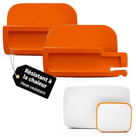 Genérico Support orange pour télépéage d'autoroute compatible avec Kapsch TRP-4010. Support pour voiture. Deux unités (orange)