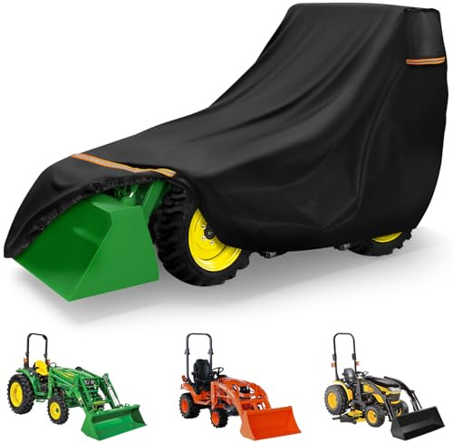 Traktorabdeckung, strapazierfähig, 600D PU, wasserdicht und UV-beständig, 480 cm L x 190 cm B x 213 cm H, vollständige Abdeckung, universelle Passform für John Deere, Toro, Craftsman, Kubota