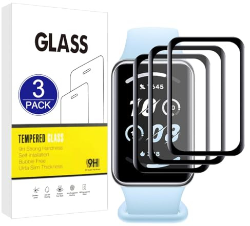 X-Dision [3 Stück Displayschutzfolie kompatibel mit Honor Band 10,[Kratzfest, High Definition][3D Curved Full Cover] Schutzfolie für Honor Band 10