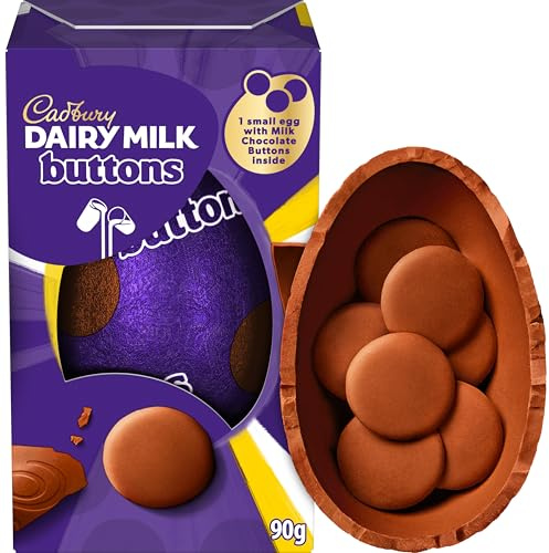 Cadbury Dairy Milk Buttons Easter Egg, Includes 1 Small Egg with Milk Chocolate Buttons Inside, Gift for Easter, 90 g (Pack of 1)