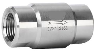 304 316 Edelstahl-Rückschlagventilgewinde BSPP Einweg-Rückschlagventile 1/8 1/4 3/8 1/2 3/4 12 600psi(BSPP 3I8,316 SS)