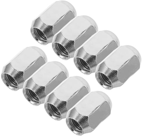 FOYTOKI Écrous de Roue M10 X 1,25 en Acier Argentés, Lot de 8 Pièces | Roues de Voiture ’atv, Ajustement Précis, Installation Rapide, Résistance à Corrosion