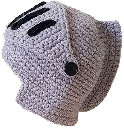 Metyou Bart Hut Römischer Ritter Helm Visier Cosplay Knit Beanie Mütze Kappe Windmaske