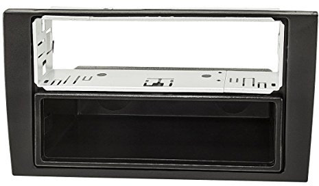 tomzz Audio 2403-056 Radioblende Metallschacht kompatibel mit Audi A4 B6 8E Symphony schwarz