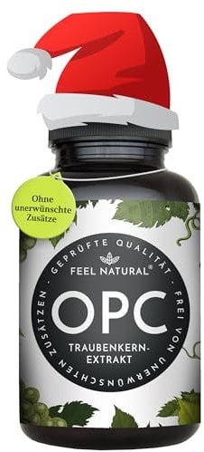 OPC Traubenkernextrakt – 240 Kapseln mit 1000mg OPC Extrakt – Höchster OPC Gehalt nach HPLC – aus französischen Weintrauben – Vegan, hochdosiert, in Deutschland produziert