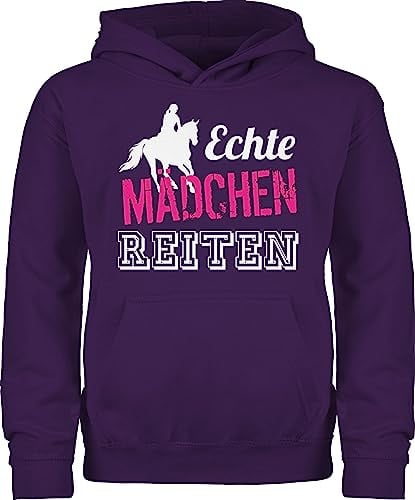 Shirtracer - Kinder Hoodie Jungen - Pferd Pferde - Echte Mädchen reiten