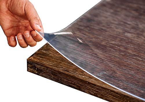 Tischfolie PVC transparent hochglanz Maßanfertigung Exakter Schnitt Tischdecke Schutzfolie Folie 2,5 mm (80 x 140 cm)