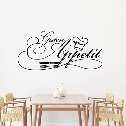 GRAZDesign Wandtattoo Küche Sprüche Guten Appetit | Küchenaufkleber selbstklebend - 65x30cm / 081 hellbraun