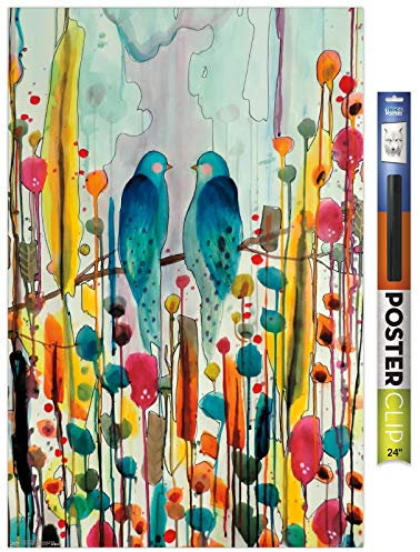 Trends International Sylvie Demers – Vögel Wandposter, 56,8 x 86,4 cm, Poster & Clip Bundle