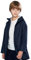 SOLOCOTE Veste de pluie pour enfants avec capuche imperméable et coupe-vent sac à dos en caoutchouc doublé pour filles et garçons Marin 11-12 ans