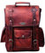 HULSH Sac à dos en cuir marron fait à la main de 40,6 cm pour homme et femme avec compartiment rembourré pour ordinateur portable, marron, Large, Sac à dos