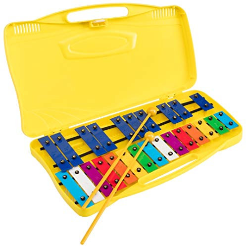 GLOCKENPIEL CARRILLON METALOFONO FOREST SG-25C CROMATICO 25 NOTAS COLORES CON ESTUCHE Y MAZAS - ROCKMUSIC ESPAÑA