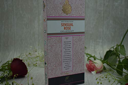 SVATV Bâton d'encens Rose Herbal Rose Incense Stick pour la méditation, Le Yoga, Le Spirituel, Le Nettoyage - Encens 200 Grams