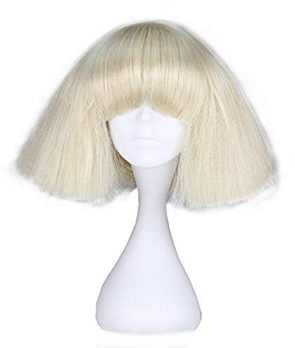 Lady Gaga Perücke Schwarz Blond Weiß Synthetisches Haar Cosplay Perücke Halloween Party Kostüm Perücken + Perücke Cap Blonde