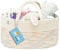 OrganiHaus Baby Organizer Korb, Aufbewahrungskorb für den Wickeltisch und das Kinderzimmer, Geschenke für Neugeborene & Baby Aufbewahrungskorb mit Fächern & Griffen, Regenbogen Ziernähte