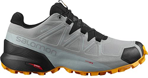 Salomon Herren Speedcross Gore-tex Trailrunning-Schuhe, Monument Black Saffron, 42 EU