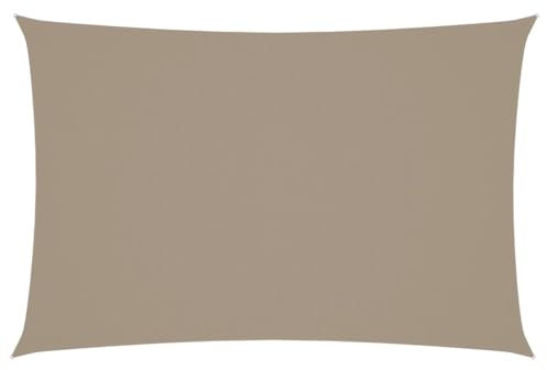 vidaXL Voile de Parasol Voile d'Ombrage Ecran Solaire de Jardin Store de Patio Terrasse Balcon Extérieur Tissu Oxford Rectangulaire 2x4 m Taupe