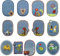 13 aufbügelflicken kinder,aufnäher Kinder Zum Aufbügeln für DIY Patches zum Aufbügeln Applikation Flicken Zum Aufbügeln Patch Sticker Jeans Kleidung Patches,Stern Aufbügler Bügelbild klein rund set