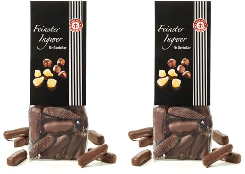 Schrader | Ingwer Stäbchen | kandierter Ingwer | in Zartbitterschokolade | im 2er-Set | 2 x 200g