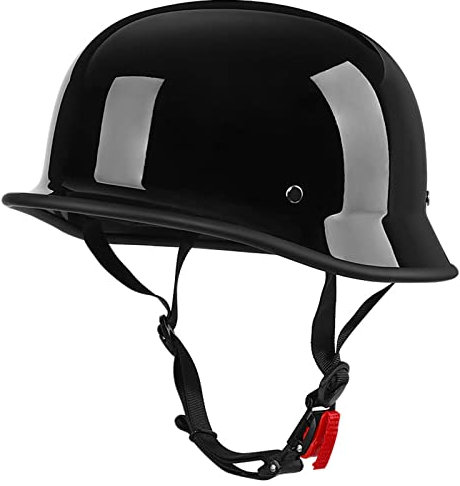 LHBM Classic Casco da Moto Jet Portatile, Mezzi Caschi Retrò Scodella, DOT/ECE Certificazione, per Ciclomotore Bobber Crash Chopper di Sicurezza B, 56-62CM