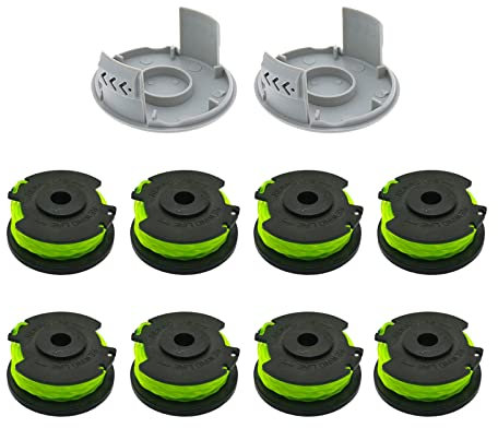 YWNYT Ryobi RAC143 - Bobina per tagliabordi da 36 V, con tappo RAC142, filo di ricambio per tagliabordi per tagliaerba con bobina compatibile con RLT36B33 e RY36LT33A-0 (10 pezzi)