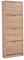 Homestyle4u 2167, Schuhschrank Schmal Braun Schuhregal hoch Schuhkipper Holz Schuhkommode Flur 4 Fächer 58 cm breit