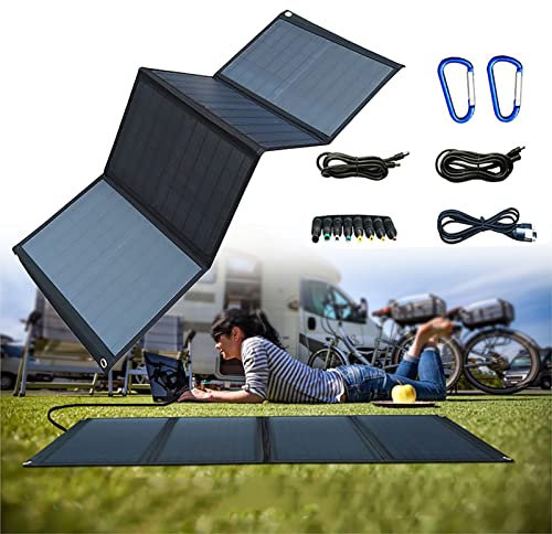 C/R Caricabatterie Ad Energia Solare per Cellulari, Powerbank Solare Power Bank Portatile Batteria Esterna Solari Impermeabili Pannello Solare Power Bank per Telefono (Size : 40W)