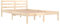 vidaXL Massivholzbett Bettgestell Bett Doppelbett Holzbett Bettrahmen Lattenrost Schlafzimmerbett Schlafzimmermöbel Kiefer 120x200cm