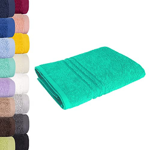 Lavea Saunatuch Saunahandtuch 80x200cm - Türkis, 500gr/m², 100% Baumwolle