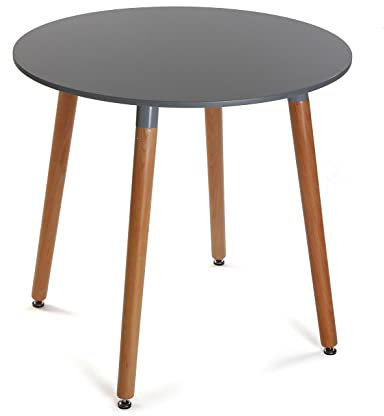 Versa Mayra Esstisch für Küche, Terrasse, Garten oder Esszimmer, Maßnahmen (H x L x B) 75 x 80 x 80 cm, Holz, PVC und Metall, Farbe: Grau und braun