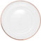 Trimming Shop Assiettes de présentation décoratives pour fêtes, Fleurs de Perles et Bordure Or Rose pour décoration, 33 cm, 1 pièce