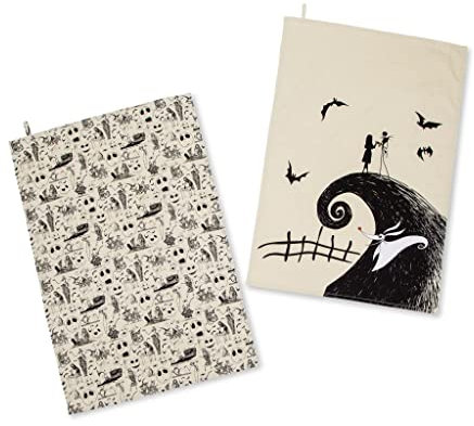 Disney The Nightmare Before Christmas Black and White Kitchen Hand Towel Set