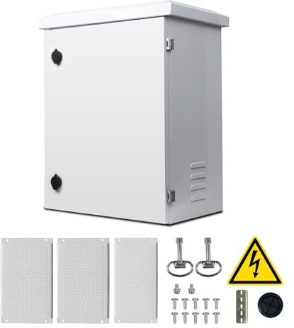 SWPEC Electrical Enclosure, 17.8X21.7X11.4” NEMA 4 Outdoor Waterproof Electrical Box, IP66 Weatherproof Outside Breaker Box, Underground Electrical Control Metal Junction Box