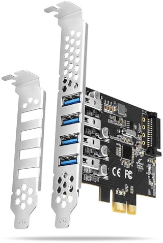 AXAGON PCEU-43RS PCIe Adapter 4X USB3.0 UASP VIA, 15-pin SATA Stromversorgung