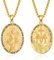 ADMETUS Gold Wundertätige Medaille Sterling Silber Jungfrau Maria Kette Heilige Maria Medaille Katholische Anhänger Schutz Schmuck Religiöse Geschenk für Herren