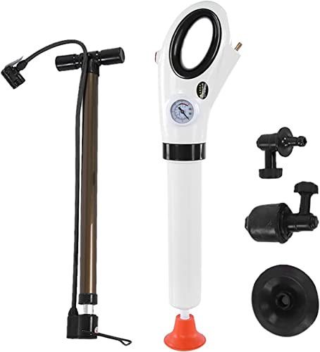 SPUZZO Toilet Plunger-High Pressure Toilet Plunger Powerful Air Drain Blaster Pump Cleaner Clogged Pipe Bathtub