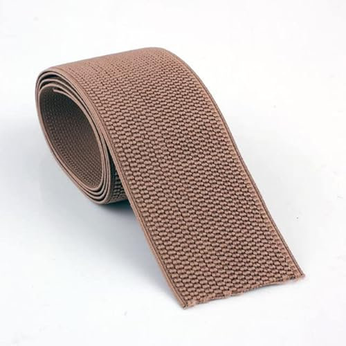 6CM breite strapazierfähige Hose Rock Gürtel Farbe Gummiband/Twill Gummiband Latex Gummiband Gummiband-Braun 02,60mm,1M