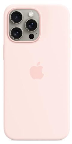 Apple iPhone 15 Pro Max Silicone Case with MagSafe - Light Pink 
