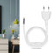 Netzkabel Schalter Kabel mit Schalter Kabel mit stecker, Netzkabel 2 polig stecker Open Ends Power Cable Eurostecker 1,8m Netzkabel typ C7 für TV Blu-Ray Haushaltsgeräte Kleingerätekabel - Weiß