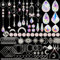 UXORSN Sonnenfänger Kristall 200 Stück Suncatcher Machen Bastelset Erwachsene Hängend Windspiel Stern Sonnen Mond Regenbogen Anhänger Ornament Für Fenster Garten Hochzeit Dekor (Silber)