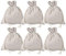 Ideen mit Herz Stoffbeutel mit Zugband | Geschenkverpackung | Gastgeschenk | Hochzeit | Aufbewahrung Kleinteile | 17 cm x 19 cm | Jute natur | 6 Stück