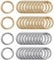 40 Stück Rund Karabinerhaken, BetterJonny Runde Karabiner Ring O-Ring Zinklegierung Runde Karabiner Federöffnung Schlüsselring Klein für SchlüSselanhänger Taschenzubehör DIY Handwerk Machen (28mm）