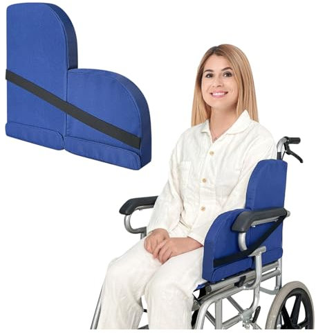 Mybow Soporte lateral para protectores laterales de silla de ruedas, cojín de apoyo lateral para silla de ruedas, almohadilla de espuma contorneada para una mejor postura sentado en posición vertical