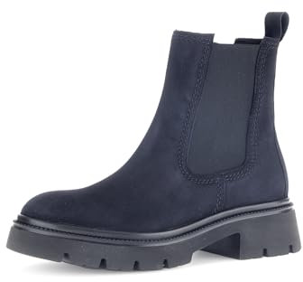 Gabor Damen Chelsea Boots, Frauen Stiefeletten,Schlupfstiefel,Winterstiefeletten,Winterschuhe,warm,gefüttert,Stiefel,Atlantik,44 EU / 9.5 UK