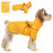 Regenmantel für kleine und mittelgroße Hunde, wasserdichte Regenjacke mit integriertem Geschirr für nasses Wetter, leicht zu tragen, reflektierender Zupf, Gelb, Größe XL