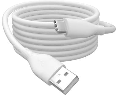DIGITUS Câble de connexion USB 2.0-1m - USB-A vers type-C - Haute vitesse 480 Mbit/s - 60W Power Delivery - Câble flexible en silicone - Blanc - pour iPad, iPhone, smartphones Android, tablettes