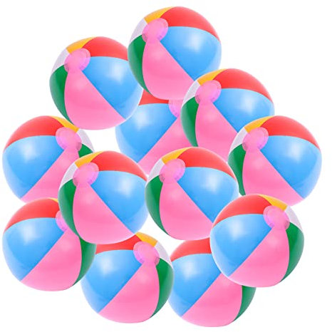 Pelotas de Playa inflables, Pelotas de Piscina de Arco Iris, Juegos de Agua de Verano, Juguetes para Fiestas en la Piscina y en la Playa, 12 Piezas de Pelotas de Juegos de Arco Iris, Pelotas de Playa