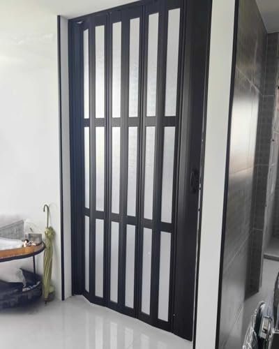 Porte Accordéon Interieur Porte Coulissante en Plastique pour Chambre à Coucher, Portes Pliantes en Accordéon, Cuisine Salle de Bain Grange Porte Pliante, Porte de Séparation à Plusieurs Volets Écran(