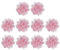PATIKIL 2 Chiffon Blumen, 10 Stück Mesh-Stoffblumen Nähen Stoffapplikationen Stirnband Verzierungen für DIY Handwerk Hochzeitsdekoration, Pink