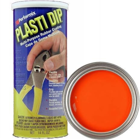 Plasti Dip Thick 400 ml para buceo y espolvorear (naranja fluorescente)